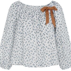 Tambere Kids Floral Balloon Sleeve Blouse Size 4T